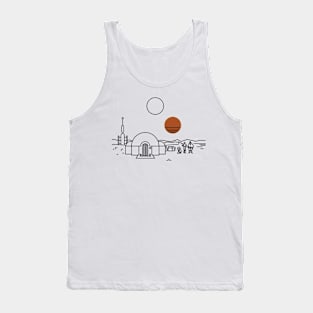 Galactic Sunset Apparel: Journey to the Desert Planet! Tank Top